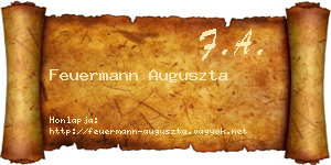 Feuermann Auguszta névjegykártya