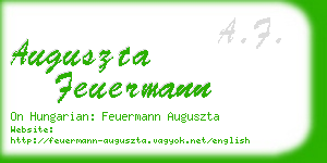 auguszta feuermann business card
